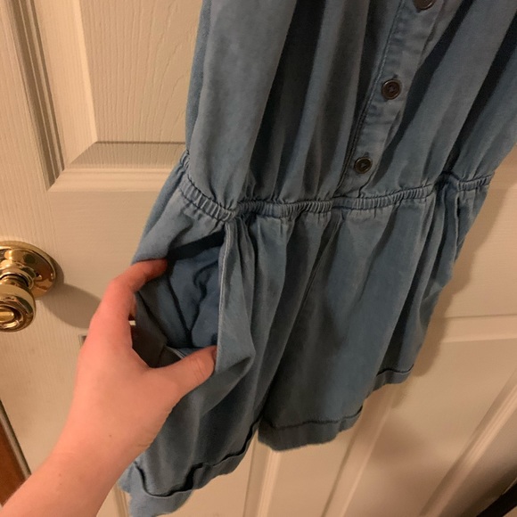 Forever 21 button up denim Romper - Picture 3 of 4